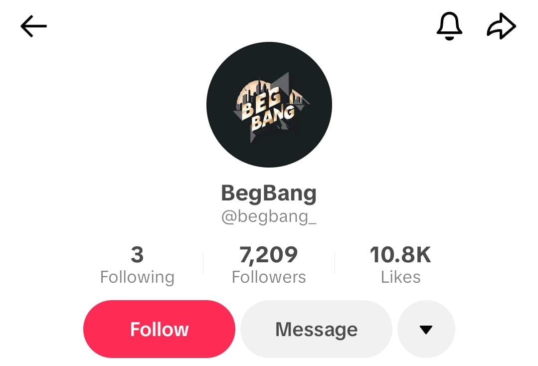 Dazz Commerce TikTok channel BegBang (@begbang_)