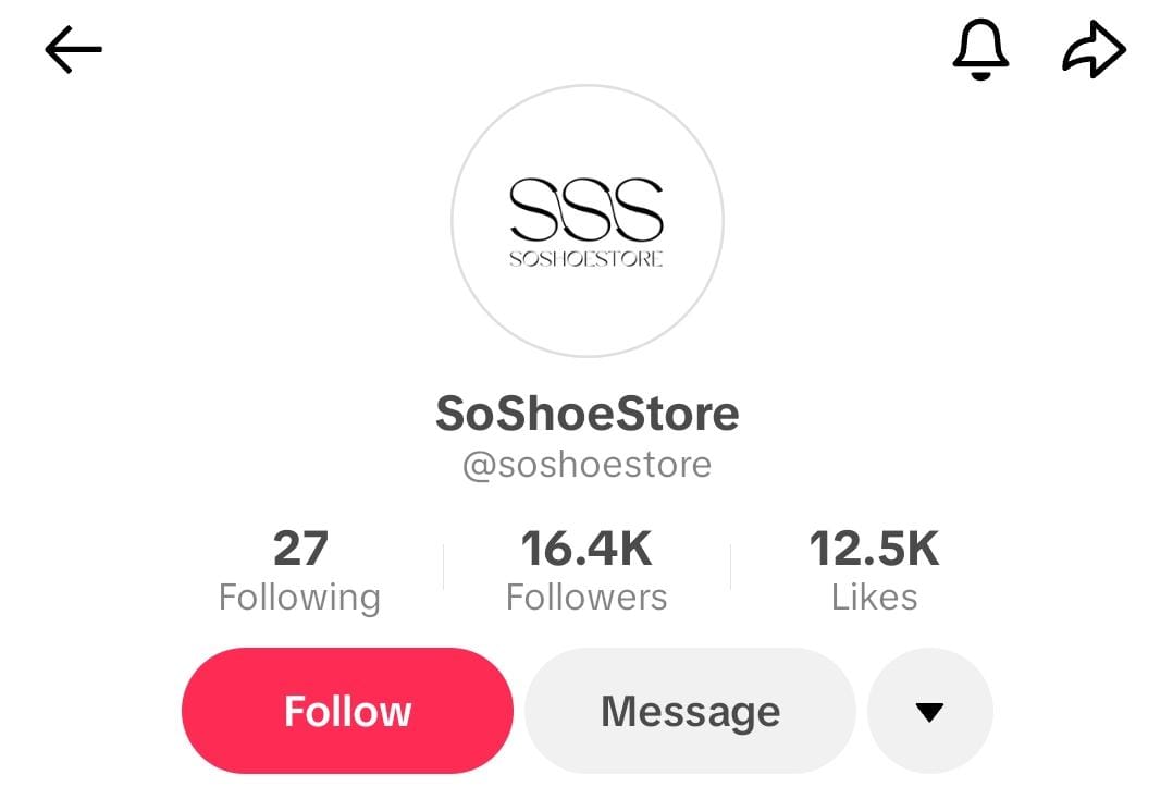 Dazz Commerce TikTok channel SoShoeStore (@soshoestore)
